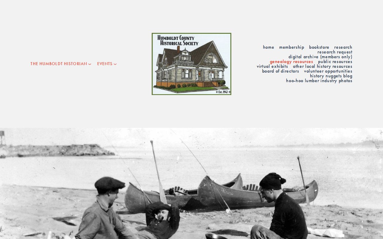 Humboldt County Historical Society genealogy resources and directory year list